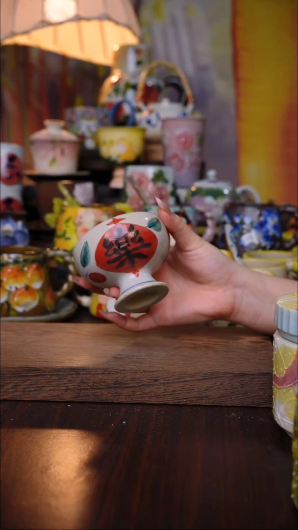 杯子陶泥垚手作 景德镇手工手绘陶瓷器物