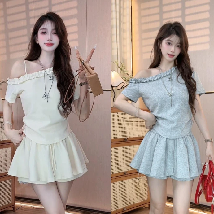 休闲风连衣裙小个子仙女风学院风甜美裙子时尚套装