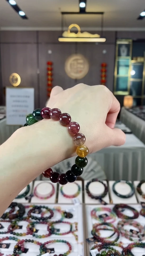 【闪购商品】碧玺单圈手串10mm+未镶嵌（多样性发一条）hon