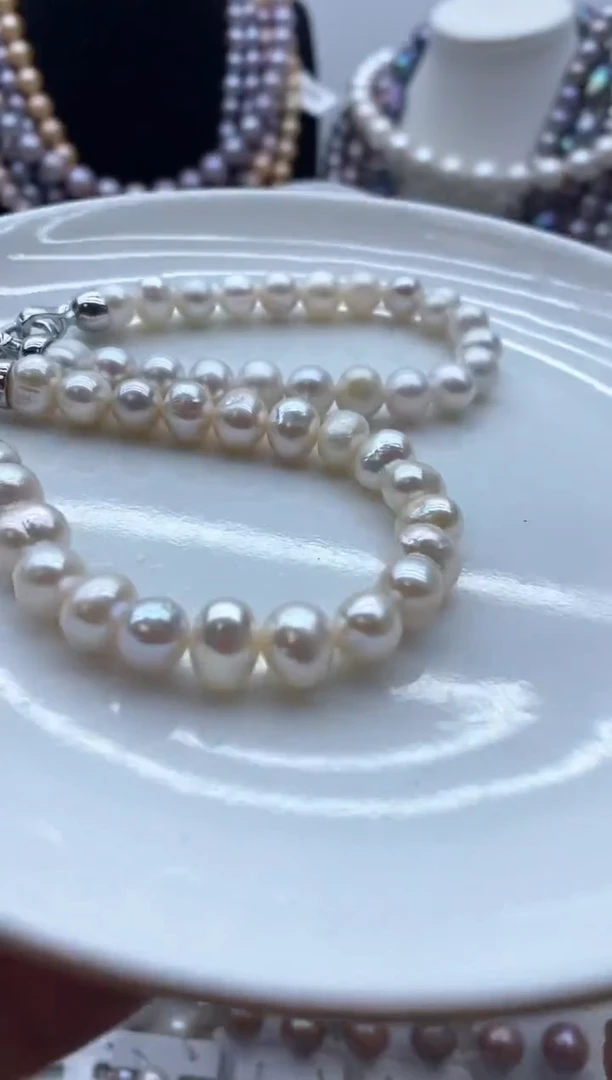 【闪购商品】淡水珍珠颈饰钛钢3