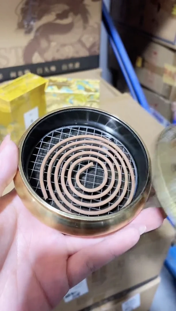 香篆1抖音-雍正腊梅香2小时盘香*2+合金金莲盘香炉