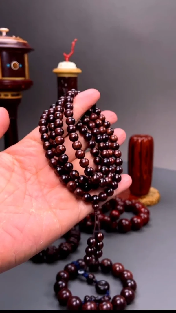 黄花梨/降香黄檀海南黄花梨紫油梨8mmx108颗念珠