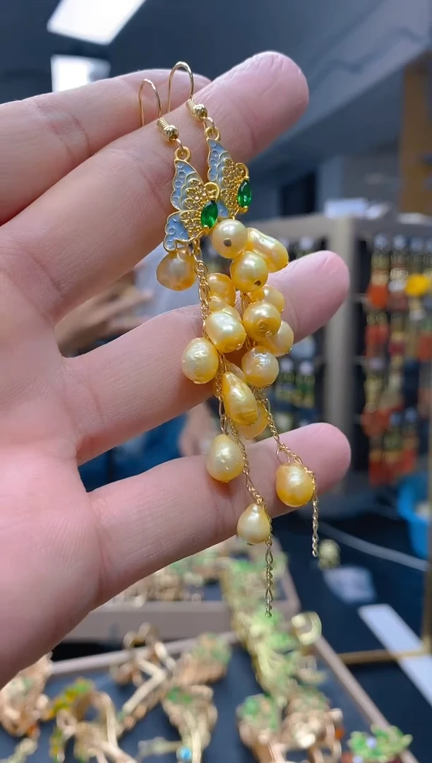 【闪购商品】淡水珍珠耳饰合金0500珍珠饰品