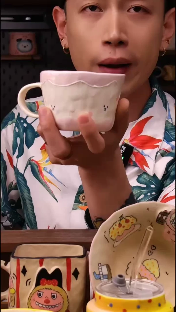 杯子景德镇可爱设计师款陶瓷