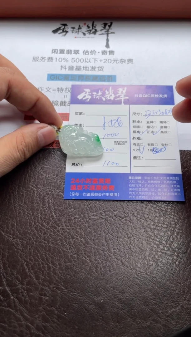 翡翠银S925镶嵌颈饰1546622083