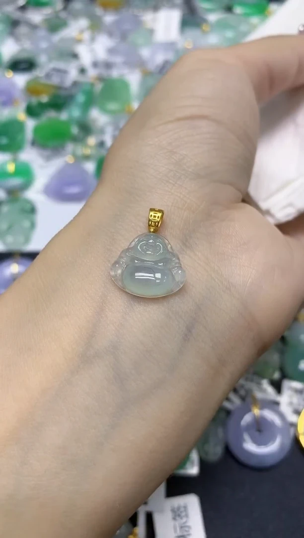 颈饰未镶嵌翡翠天然缅甸翡翠A货百元以上9元证书费自理