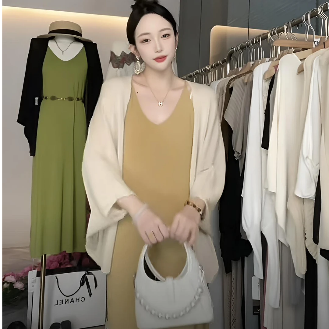 【B148开衫】针织开衫女夏季空调罩衫外搭披肩冰丝薄纱防晒外套