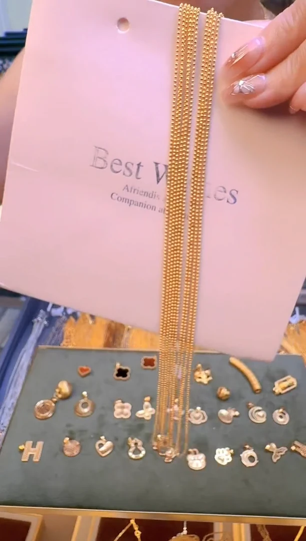 45cm固定不可调节切面珠珠链1.80g（多样性发货）