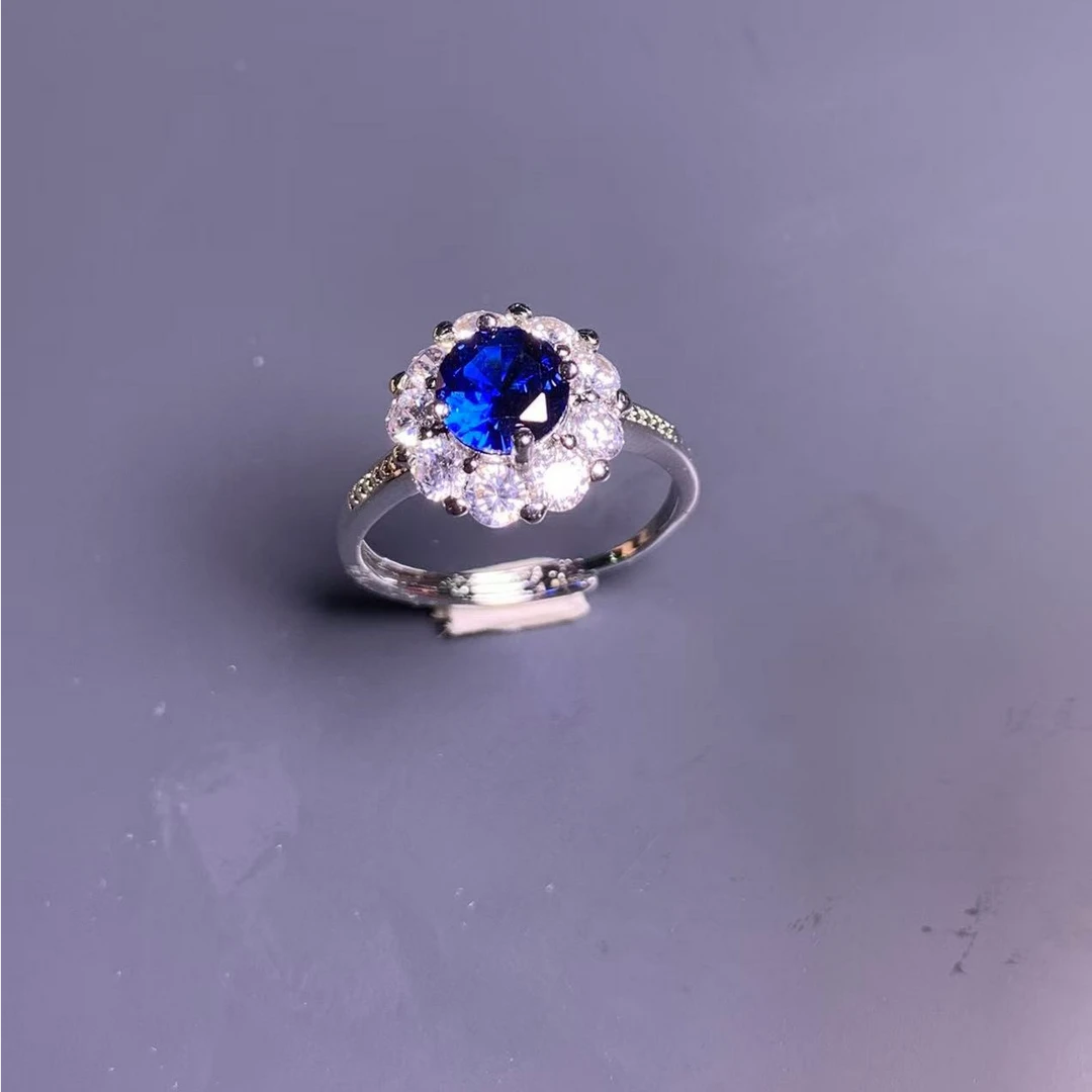 A1106百搭经典蓝色饰品戒指精致