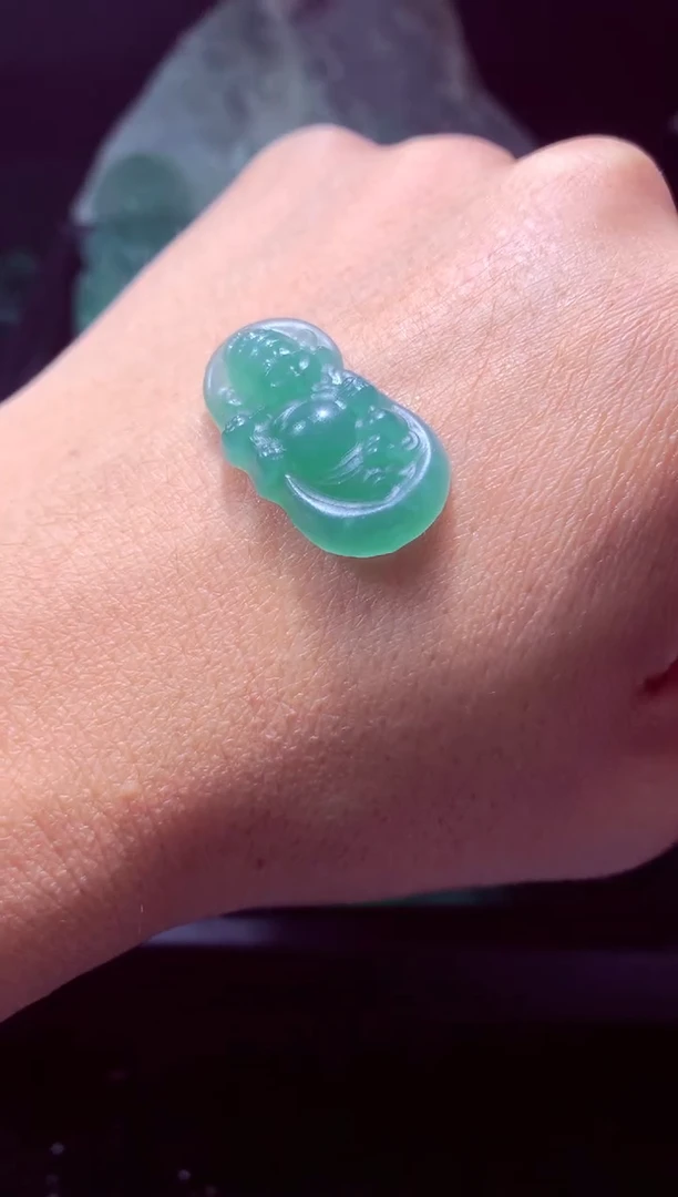 未镶嵌定制翡翠用****9天然翡翠A货吊坠 官方基地发货