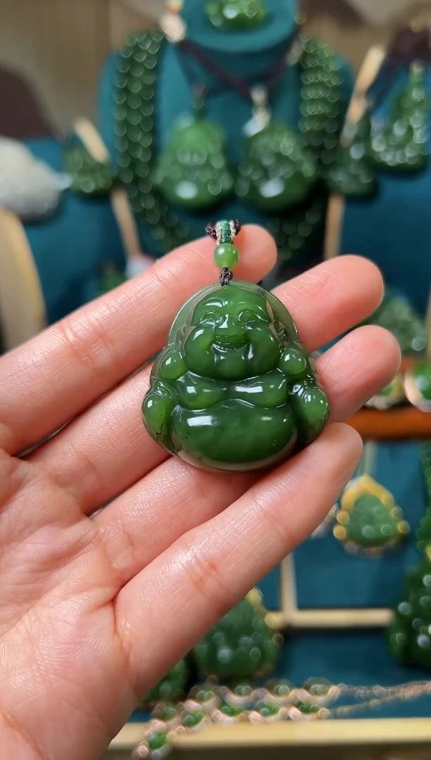 和田玉（碧玉）未镶嵌颈饰碧玉35.36.13左右