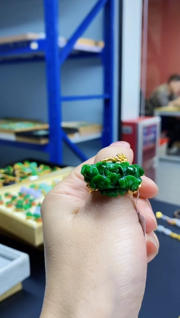颈饰未镶嵌翡翠戒指