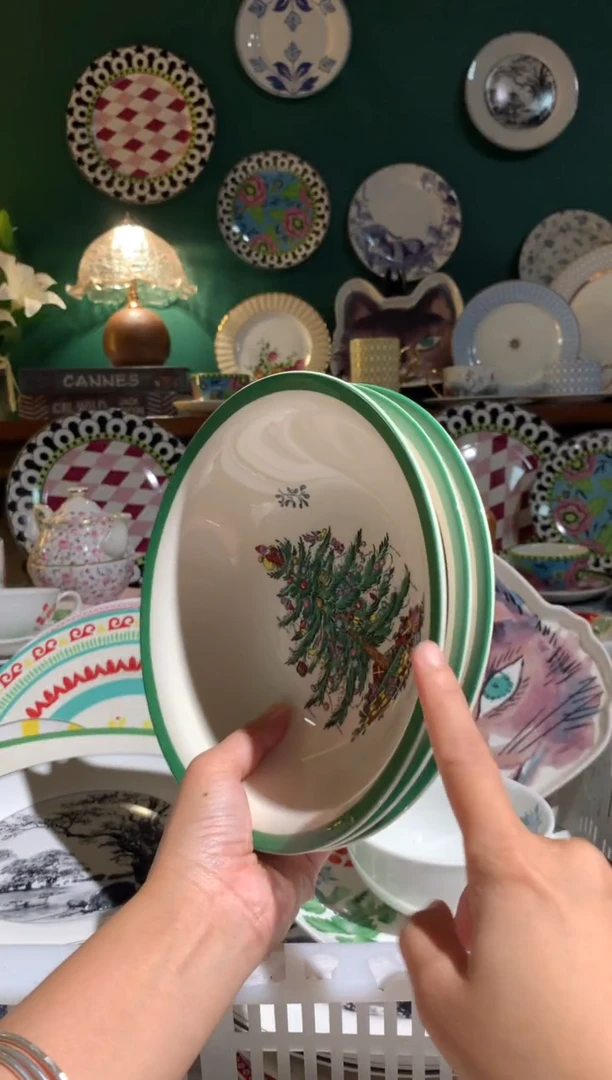 瓷片陶瓷原单CC009餐具5个