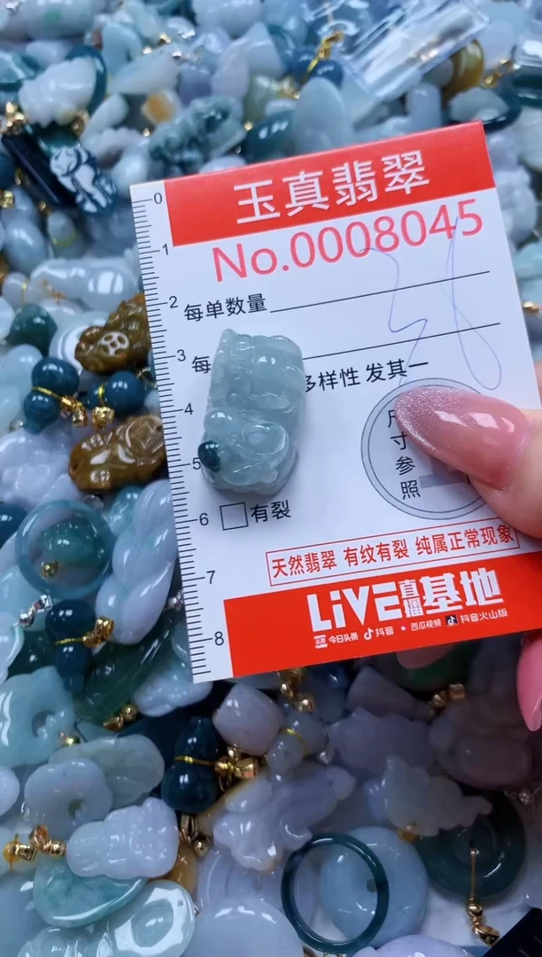 翡翠未镶嵌吊坠(不含链)8046