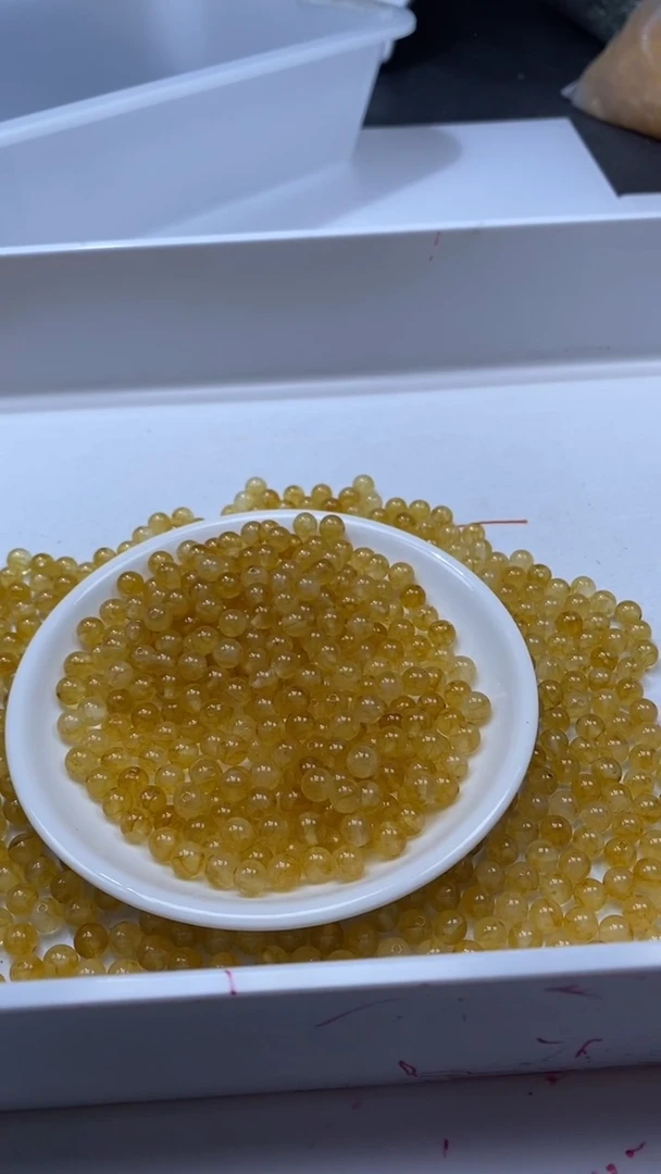 颈饰未镶嵌水晶W1846 金丝雀碧玺6MM*30颗