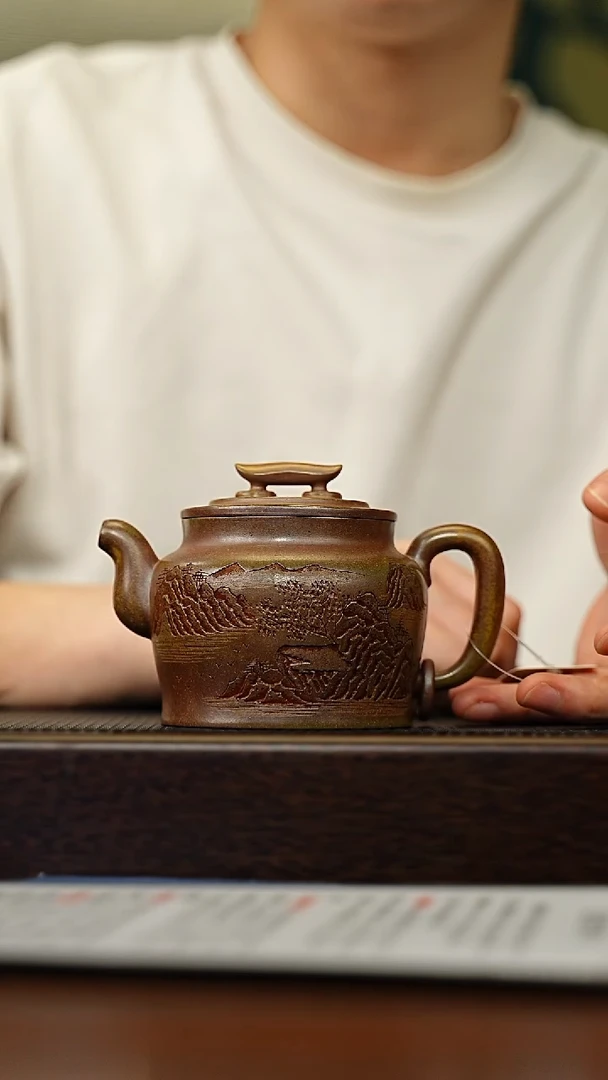 茶壶紫砂宜兴原矿 手工 紫砂壶容量300CC