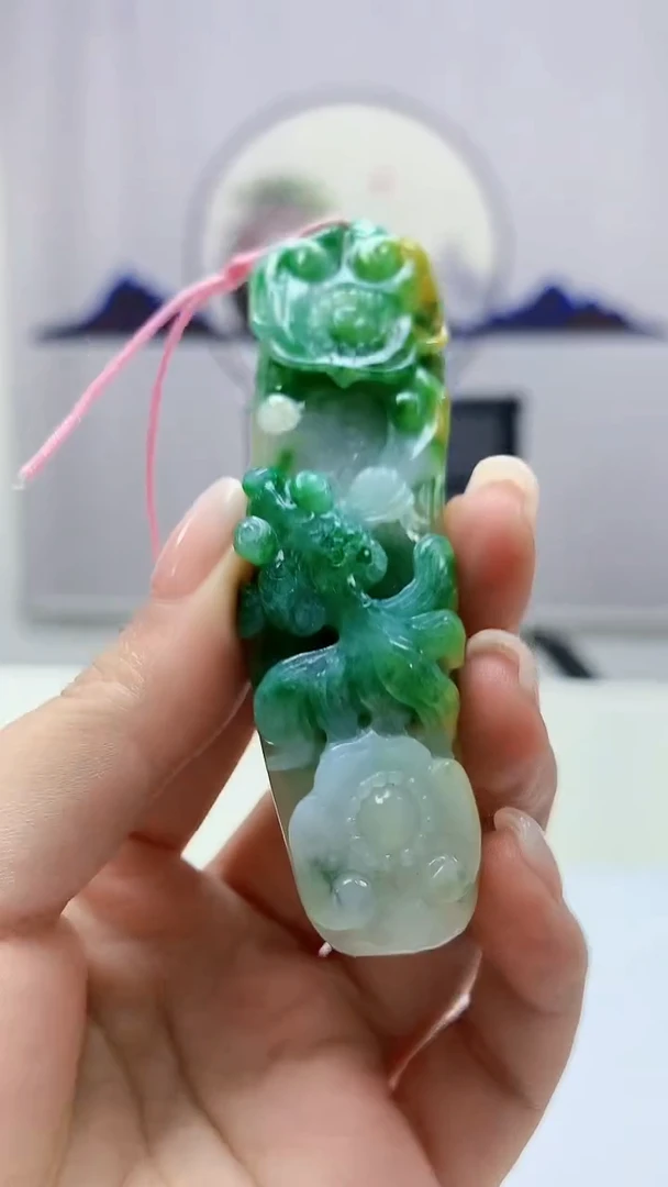 定制翡翠未镶嵌4829ms-毛货56鱼