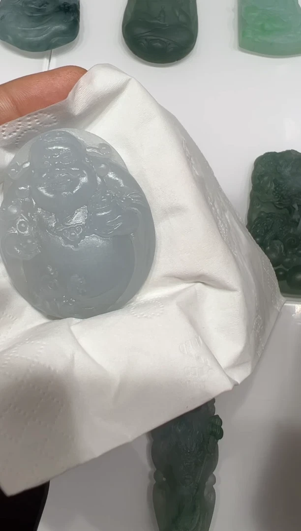 未镶嵌定制翡翠财神