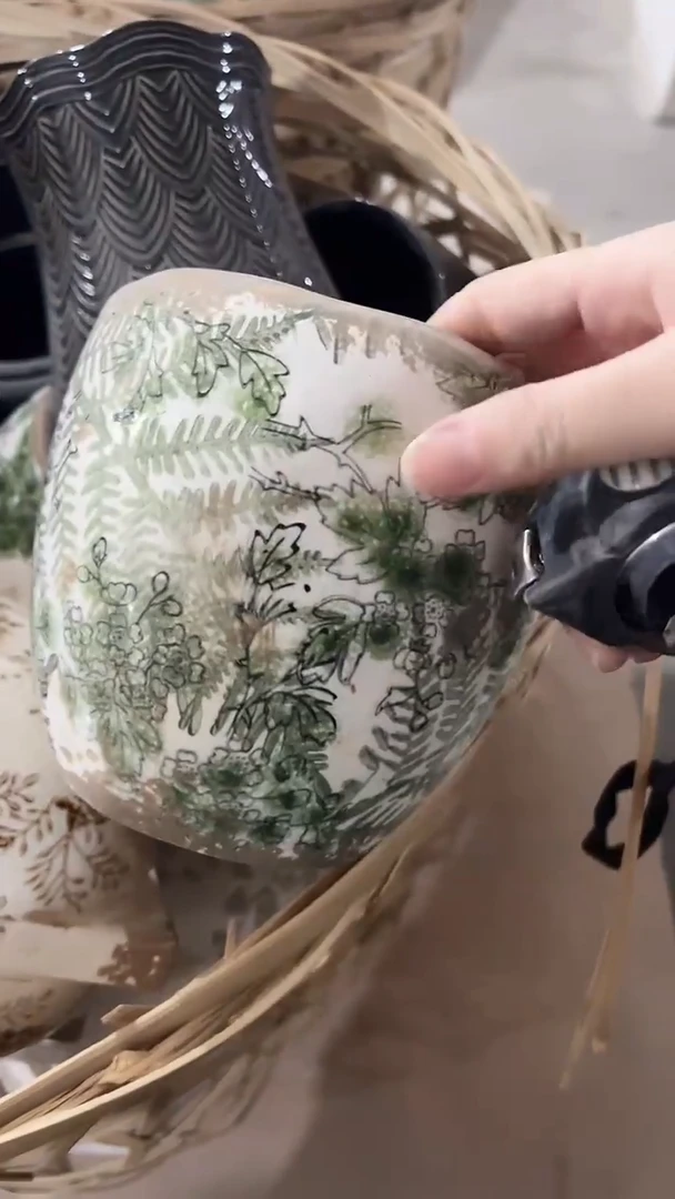 【闪购商品】陶瓷陶瓷花盆高14CM内口12.5CM