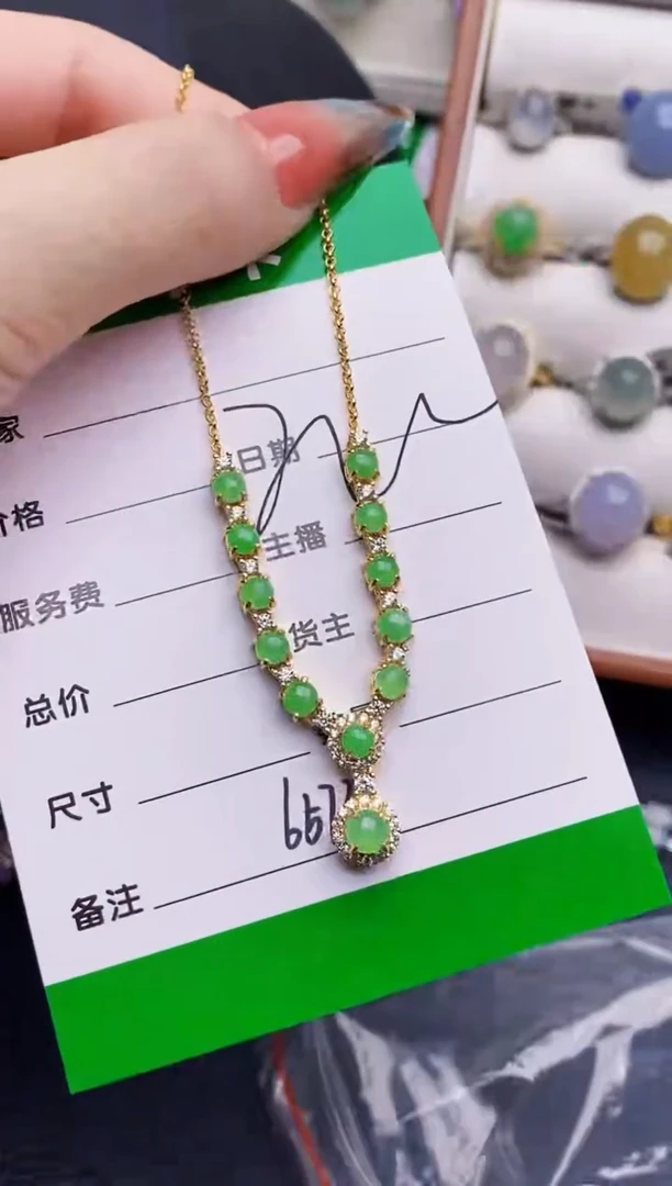 银S925镶嵌戒指翡翠6573