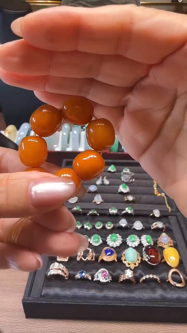 未镶嵌颈饰蜜蜡蜜蜡通珠