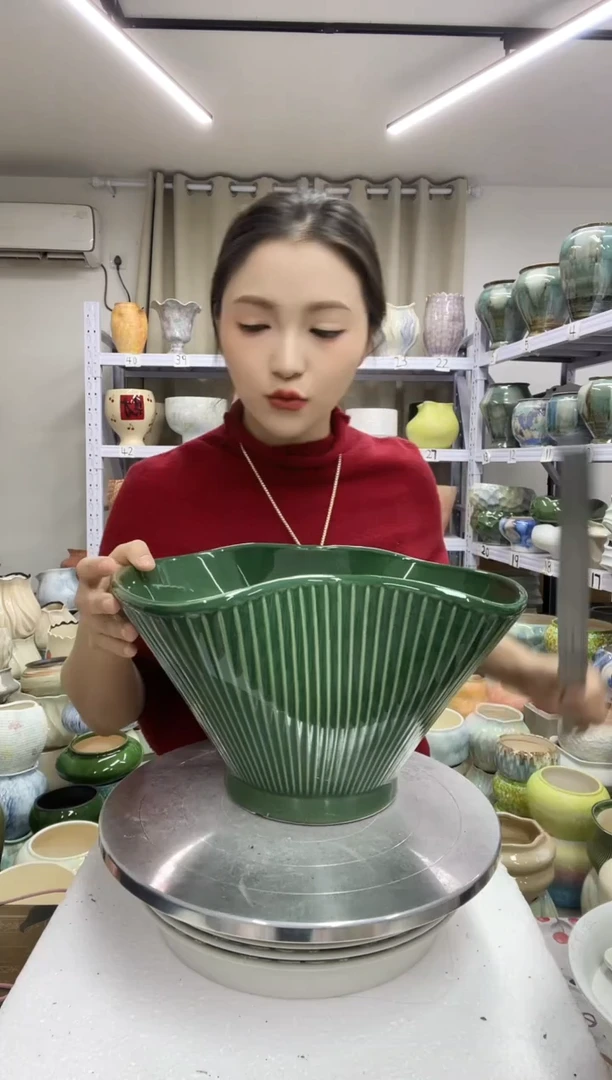 1.4陶瓷花盆直播链接高. 18   口 31