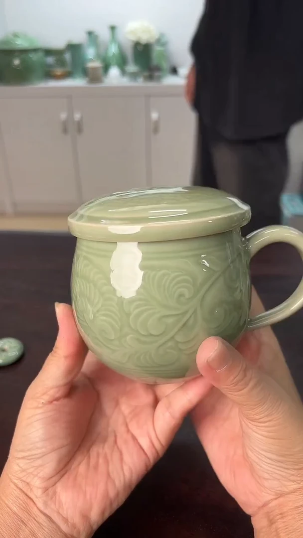 龙泉云间青瓷小米茶器