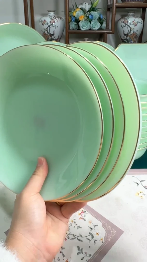 硬质细瓷8英寸深盘4个  玉瓷【贝美】