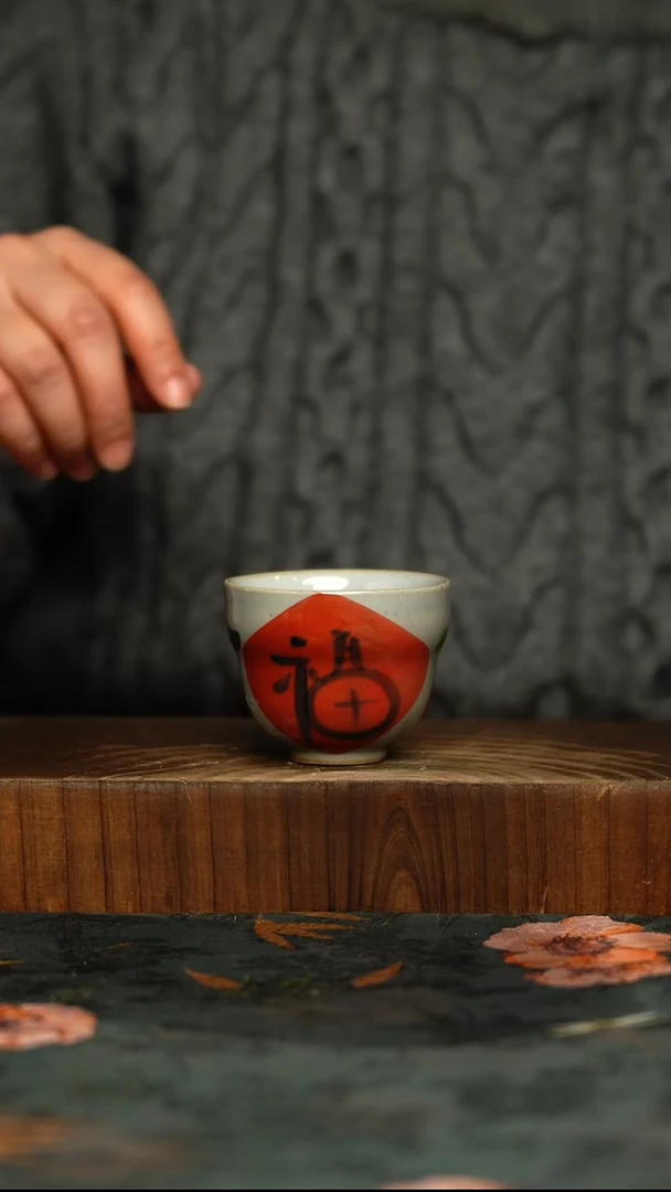 瓷片釉下彩手工手绘同款陶器