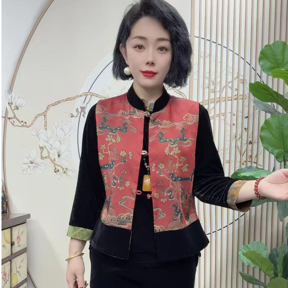 新款双面盘扣新中式马甲