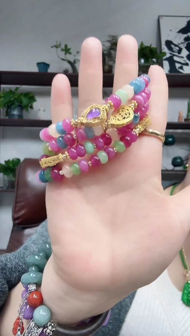 未镶嵌手串碧玺盘珠手串