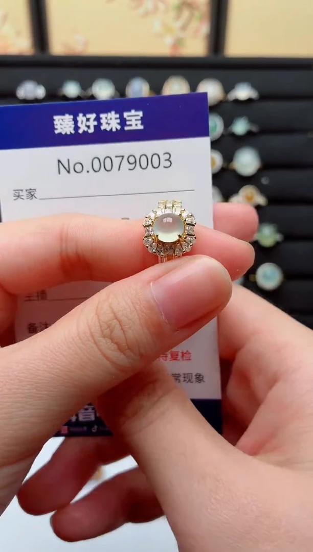 银S925镶嵌戒指翡翠.