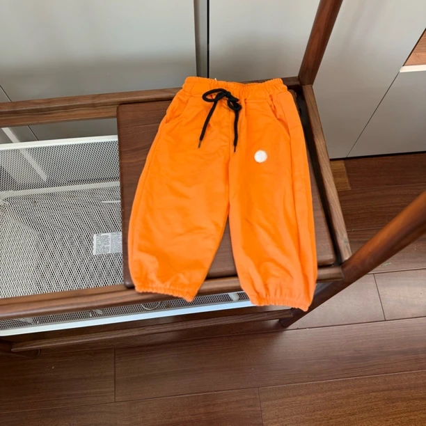 【编号L460】A0513-10-儿童裤腰黑色绑带防蚊裤桔色-AMT