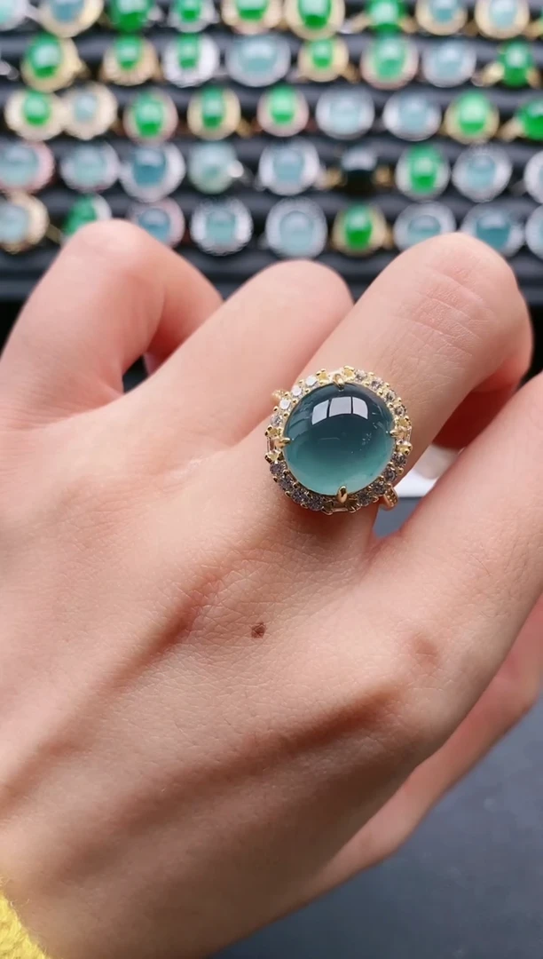 【闪购商品】翡翠戒指银S925镶嵌111111