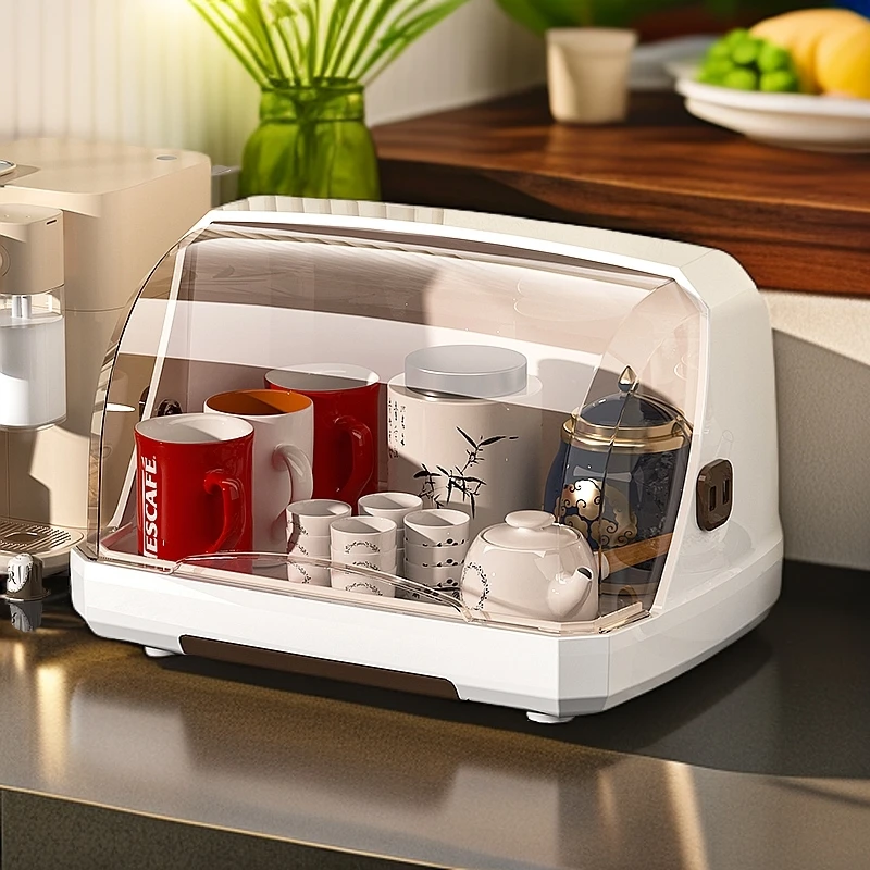 桌面沥水防尘水杯架杯子家用收纳架单层茶杯托盘轻奢玻璃杯置物架