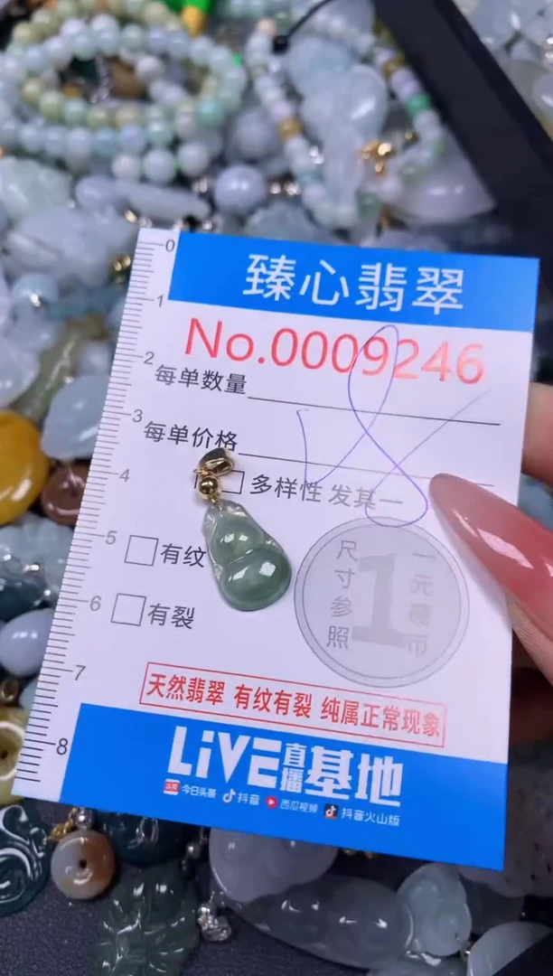 【闪购商品】翡翠颈饰未镶嵌含绳0009246