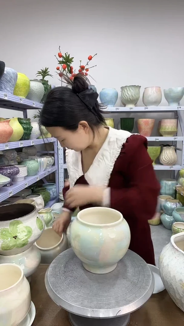 12.2陶瓷花盆直播链接高.   16   口12