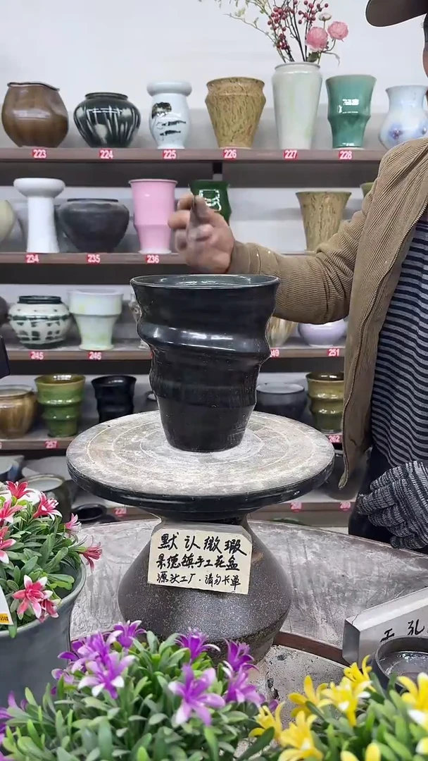 12-23-高19口15瑕-花盆