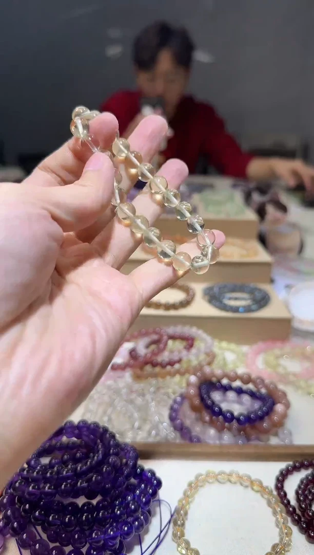 【闪购商品】水晶手链未镶嵌柠檬黄水晶8