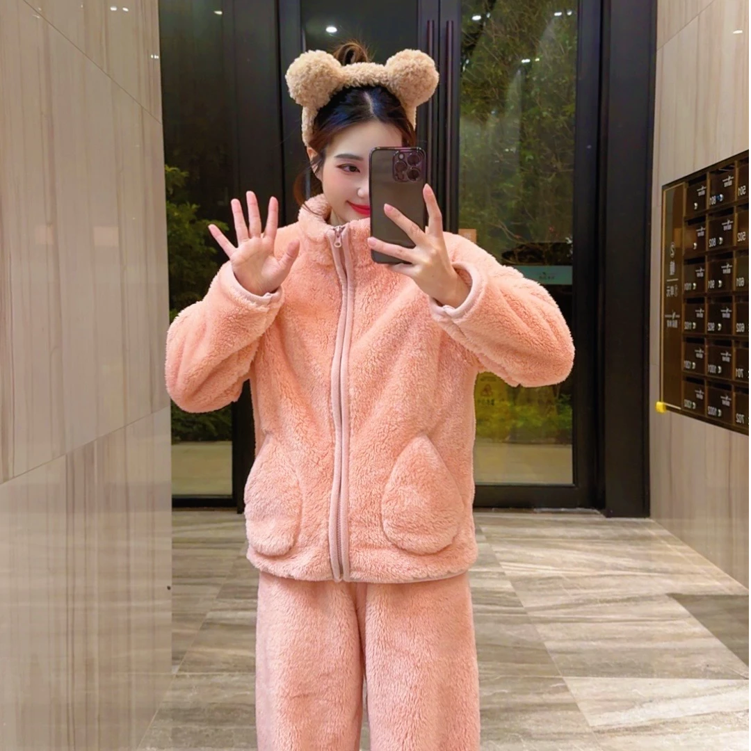 奈奈妮【幸福家居】甜美家居服睡衣套装冬款休闲保暖592