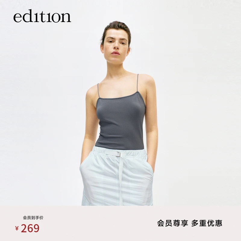 【E+轻生活系列】edition夏款凉感细绳吊带背心#EBD2VET016
