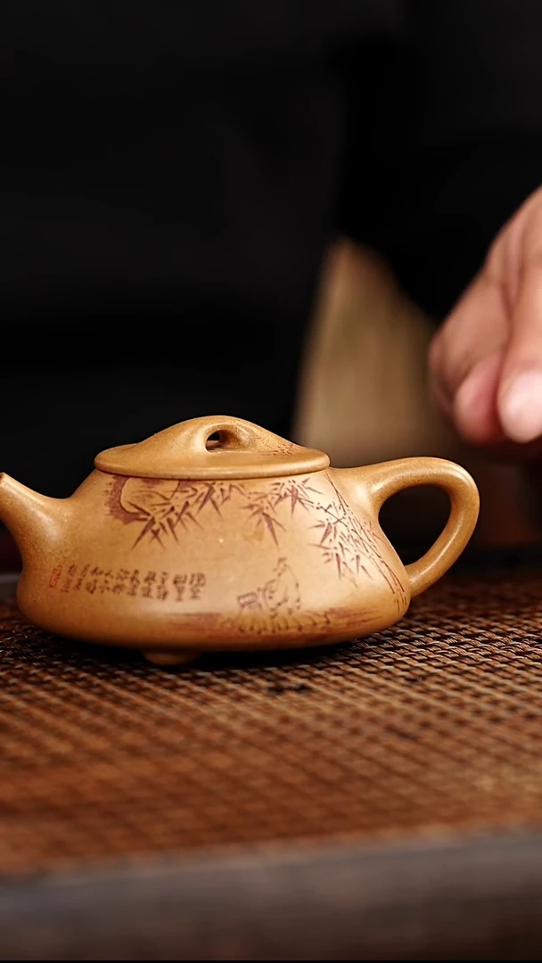 茶壶紫砂宜兴悦茗壶紫砂  黄金段