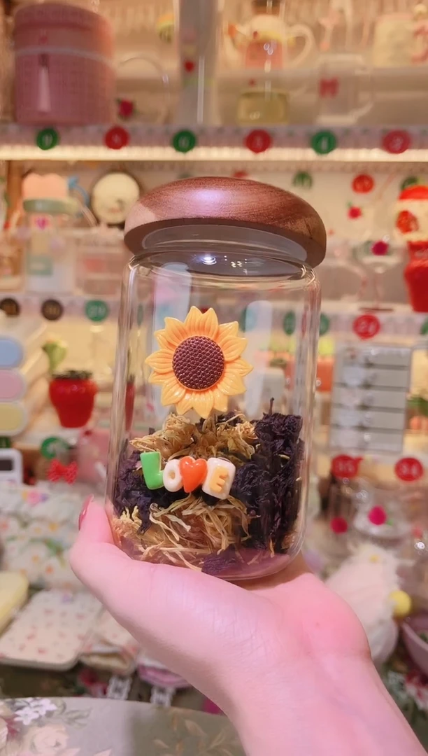 向日葵茶叶罐——手工制作品质好！