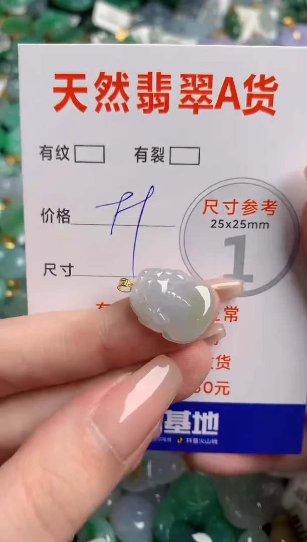 翡翠18K金镶嵌颈饰24000073