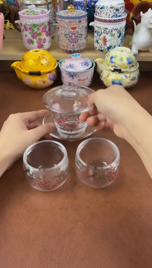 陶瓷茶具摆件旅行套组