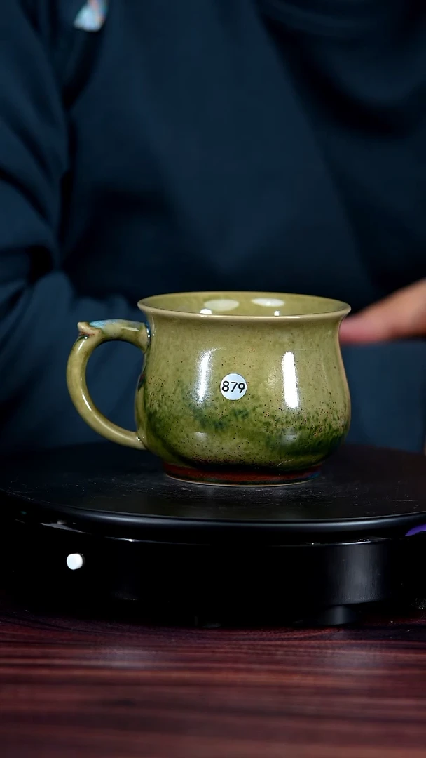 879#李盼龙一级品原矿钧瓷玉兰马克杯