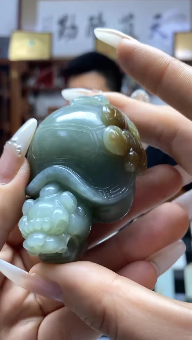 【闪购商品】和田玉挂件合金龙龟把件