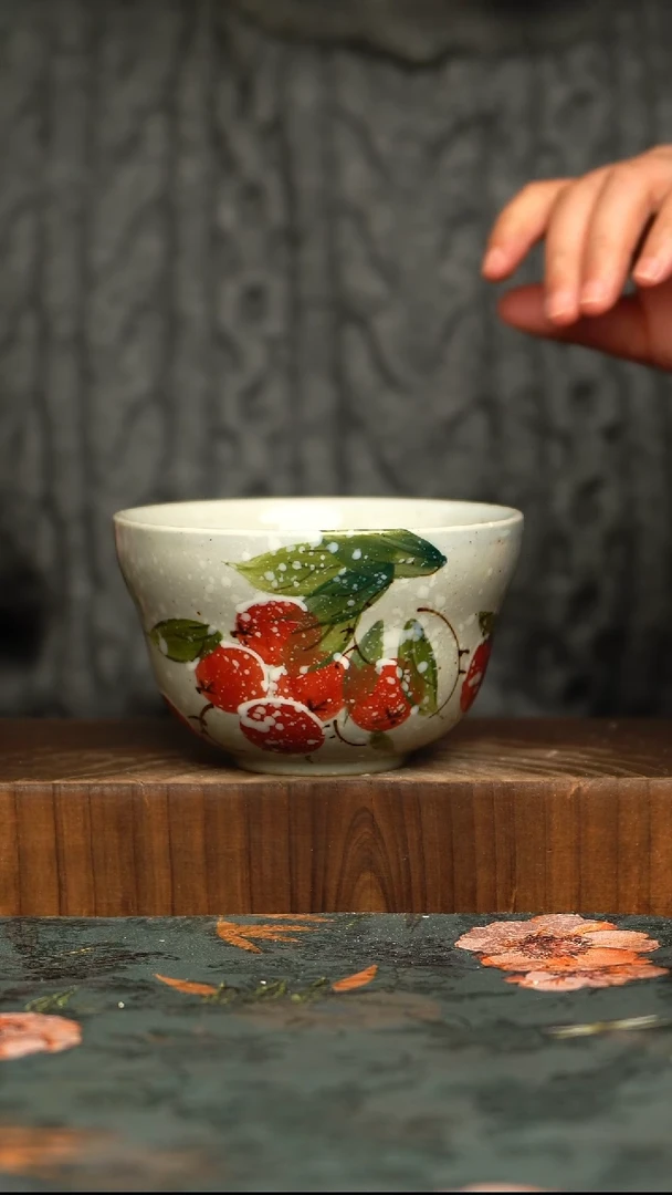 杯釉下彩手工手绘同款陶器