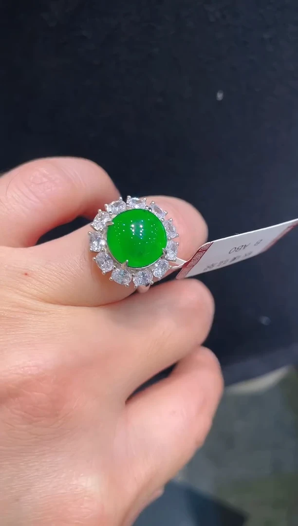 翡翠银S925镶嵌颈饰翡翠A4