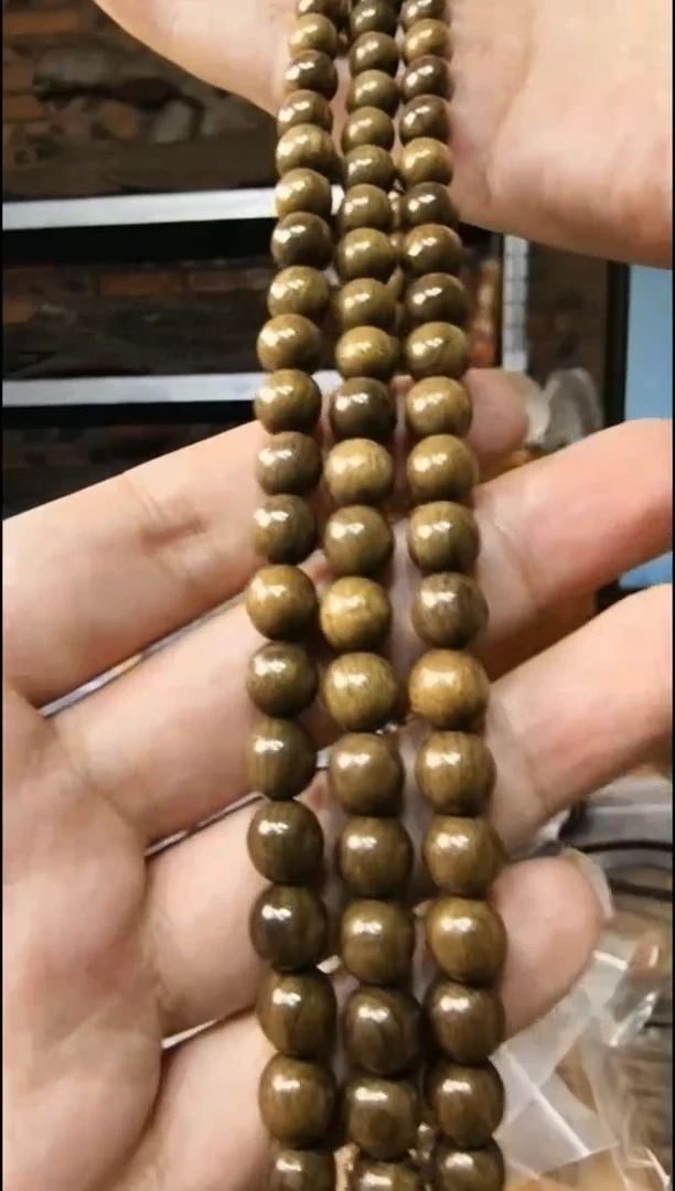 楠木（金丝楠）手串/手链0.8阴沉绿108多圈